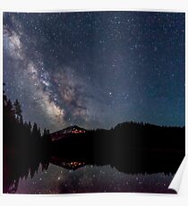 Milky Way over Mt. Bachelor Poster