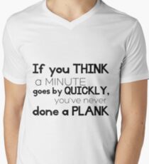 One Minute Plank Men's V-Neck T-Shirt