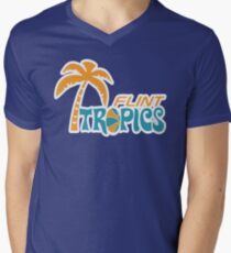 Flint Tropics Retro Men's V-Neck T-Shirt