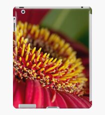 Red gerber daisy stamens iPad Case/Skin