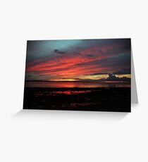 Enniscrone, in Red and Blue. Greeting Card