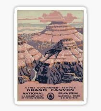 WPA United States Government Work Project Administration Poster 0015 Grand Canyon National Park Service Sticker
