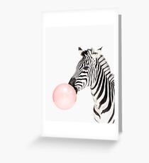 Zebra-Print, Kaugummi, Kindergarten Kunst, Zebra Wandkunst, Tier, Kinderzimmer, moderne Kunst, Wanddekoration Grußkarte