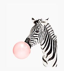 Zebra-Print, Kaugummi, Kindergarten Kunst, Zebra Wandkunst, Tier, Kinderzimmer, moderne Kunst, Wanddekoration Fotodruck