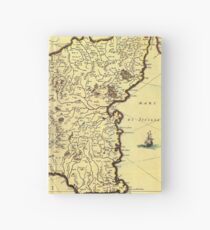 Cuaderno de tapa dura Mapa vintage de Sicilia Italia (1600)