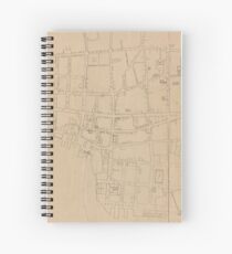 Vintage Map of Honolulu Hawaii (1893) Spiral Notebook