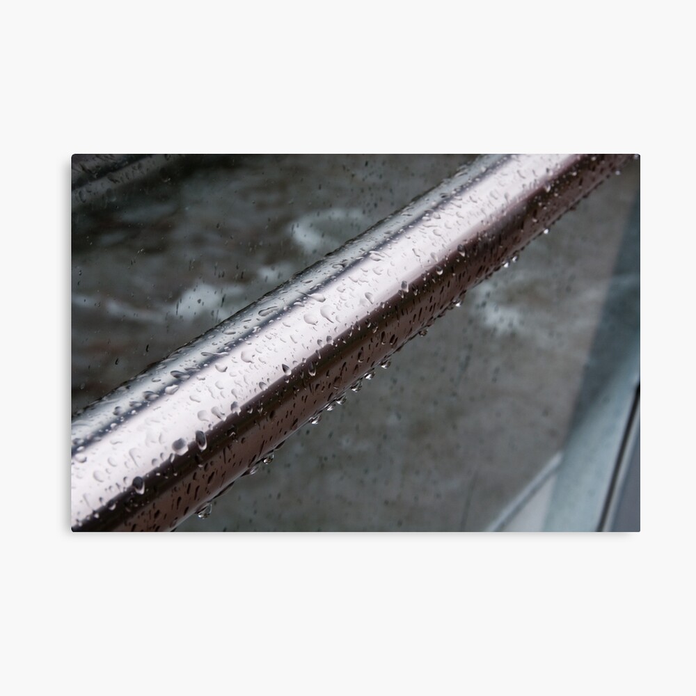 Raindrops on a Railing, Bolzano/Bozen, Italy Canvas Print