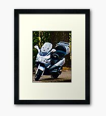 Face on a Moped, Bolzano/Bozen, Italy Framed Print