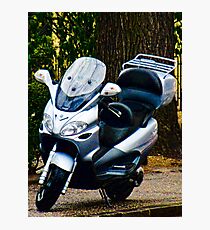 Face on a Moped, Bolzano/Bozen, Italy Photographic Print