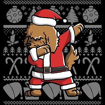 Artwork thumbnail, Goldendoodle Dabbing Dog Dab Ugly Christmas by pecheeveli