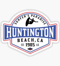 Pegatina Surf HUNTINGTON BEACH CALIFORNIA Surf Surfer Surfboard Waves Ocean SURFER'S PARADISE