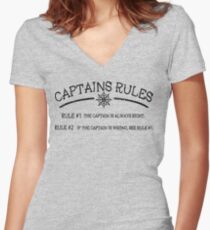 Captains Rules Women's Fitted V-Neck T-Shirt