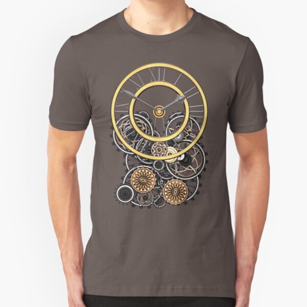 Stylish Vintage Steampunk Timepiece Steampunk T-Shirts Slim Fit T-Shirt