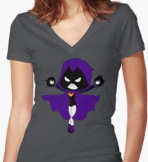Rabe der Teen Titan Shirt mit V-Ausschnitt