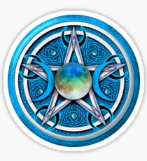 Blue Celtic Pagan Pentacle Sticker