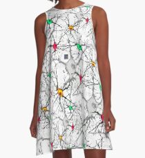 "Jetzt synapsen. - WEISS" © A-Linien Kleid