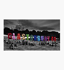 Happy Birthday Glastonbury Photographic Print