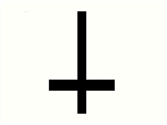 Upside Down Cross Text Symbol