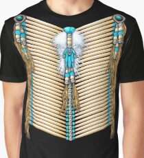 Native American Warrior Chestplate in Turquoise Graphic T-Shirt