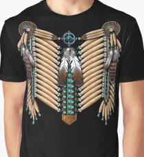 Native American Warrior Chestplate in Bone and Turquoise Graphic T-Shirt