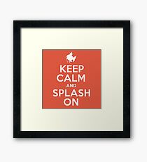 Pokemon - Keep Calm and Splash On - Magikarp Design Framed Print