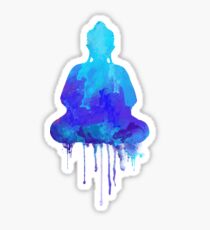 Blue Buddha watercolor illustration Sticker
