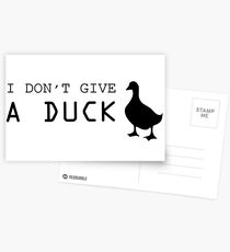 I Dont Give A Duck (Fuck) Funny Cool T shirt Sarcastic Quotes Postcards