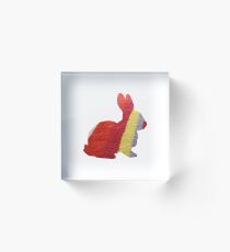 Stripy Rabbit Acrylic Block