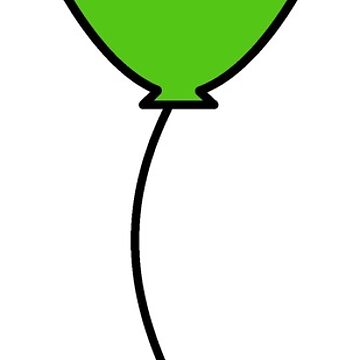 Un Ballon Vert Avec Une Ficelle Noire