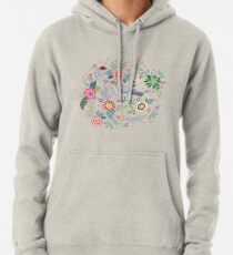 Beautiful bird in flowers Hoodie