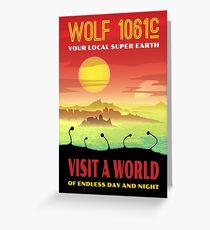 Wolf 1061c Exoplanet Space Travel Illustration Greeting Card