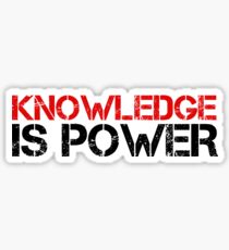 Knowledge Is Power Cool Quote Political Inspirational Sticker