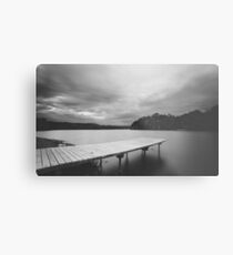 Dark Morning at Dock Metal Print