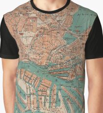Vintage Map of Hamburg Germany (1910) 2 Graphic T-Shirt