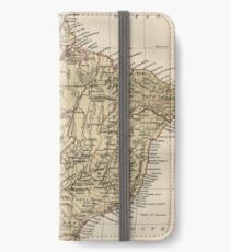 Vintage Map of Brazil (1889) iPhone Wallet/Case/Skin