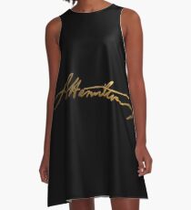 Alexander Hamilton Gold Signature A-Line Dress