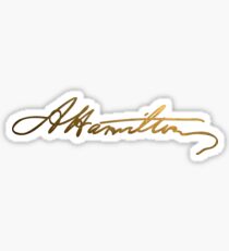 Alexander Hamilton Gold Signature Sticker