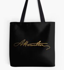 Alexander Hamilton Gold Signature Tote Bag