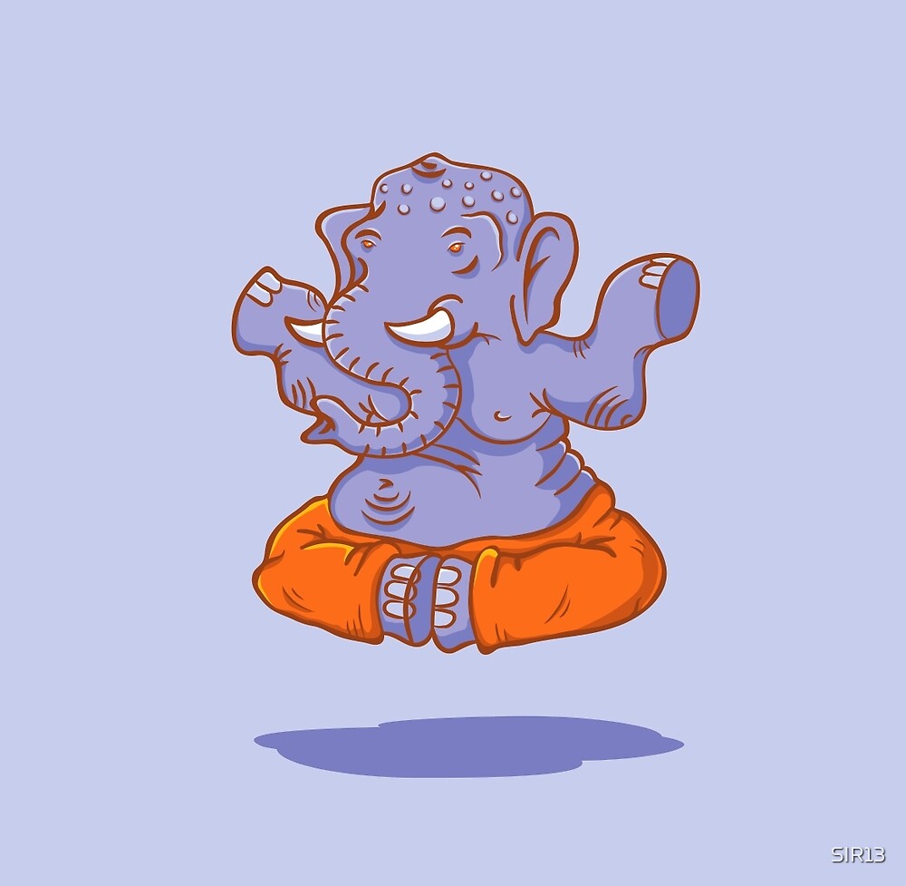 "Elephant yoga" by SIR13 Redbubble