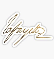 Pegatina Marquis de Lafayette Gold Signature