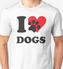 Camiseta unisex yo amo los perros