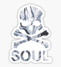 soul - gray marble Sticker