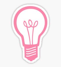 Rosa Glühbirne Sticker