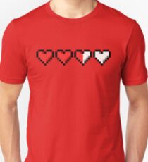 Two and a Half Hearts Remaining Slim Fit T-Shirt
