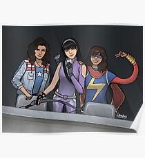 Marvel - America, Kate and Kamala Poster