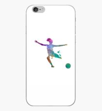 Frauenfußballspieler 03 im Aquarell iPhone-Hülle & Cover