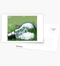 Light Bulb Butterfly Postcards
