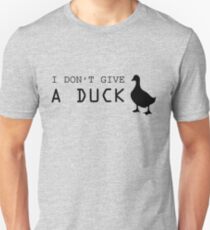 Ich gebe nicht eine Ente (Fuck) lustiges cooles T-Shirt sarkastische Zitate Slim Fit T-Shirt