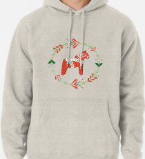 Dalapferd mit schwedischem Volkskunst-Kranz Hoodie