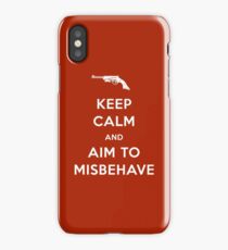 Keep Calm and Aim to Misbehave iPhone Case/Skin